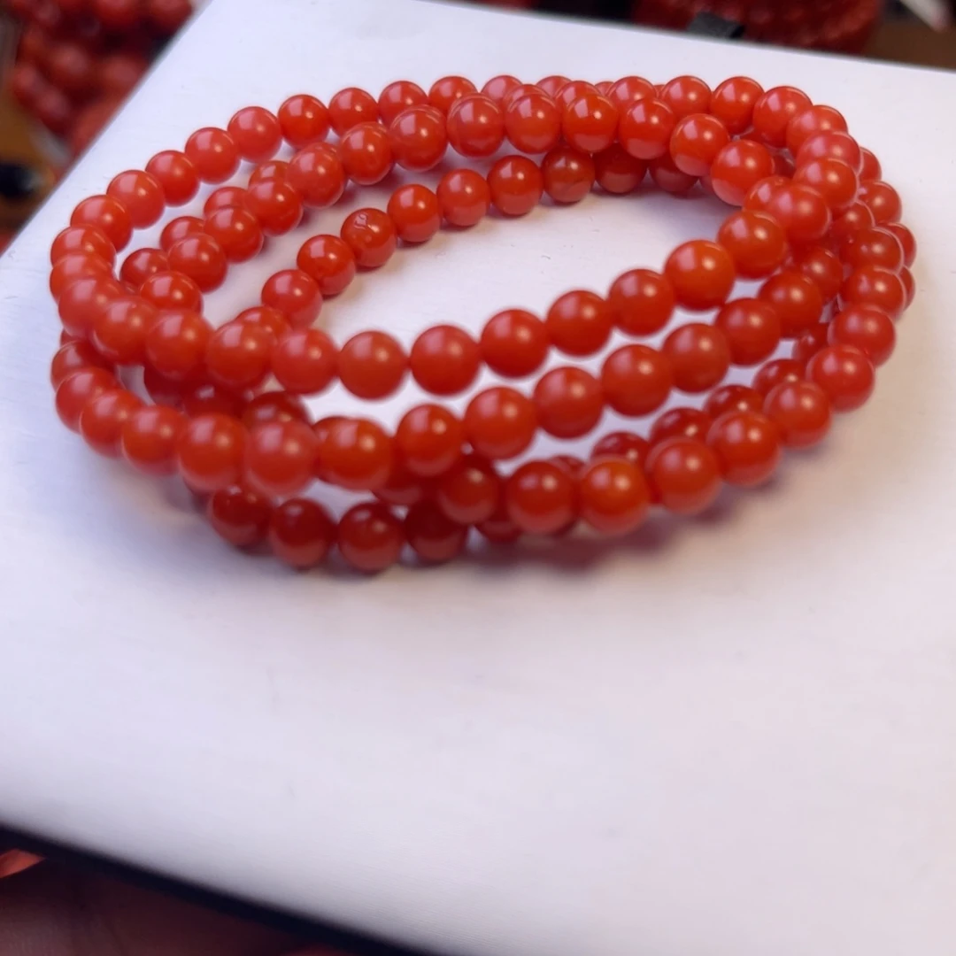 南红玛瑙未镶嵌保山精工多圈卡5➕