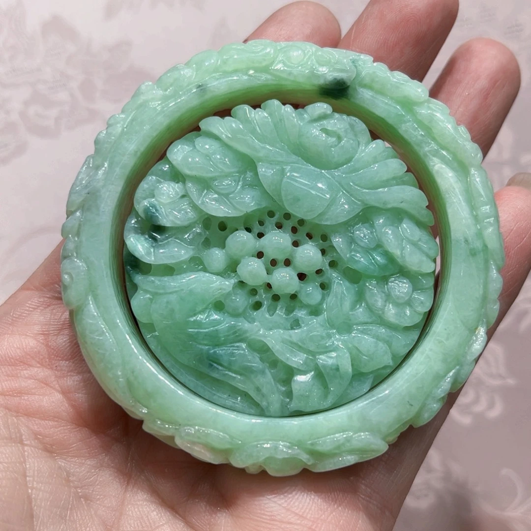 翡翠合金吊坠(赠链)国风