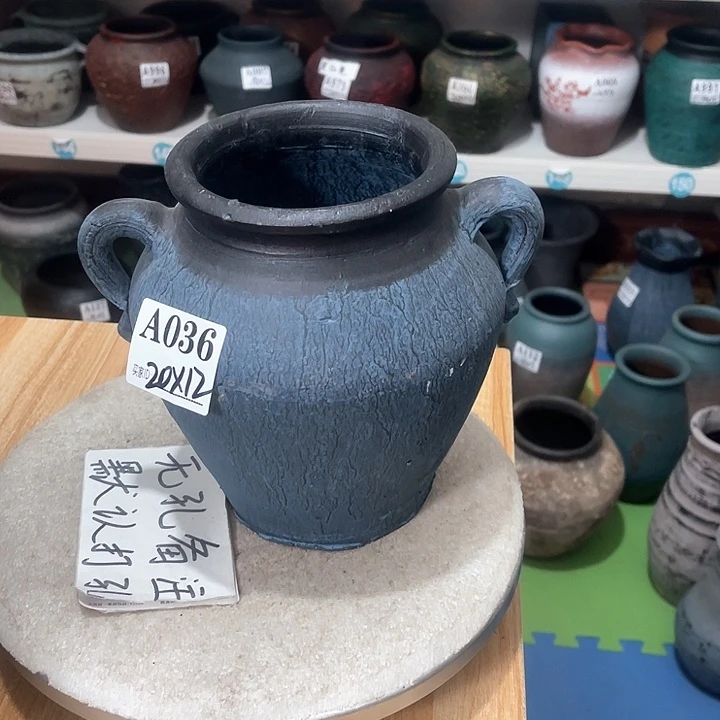 红陶手工制作工艺花盆