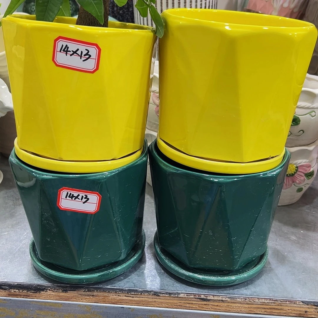 外贸尾单陶瓷花盆凑10米包邮