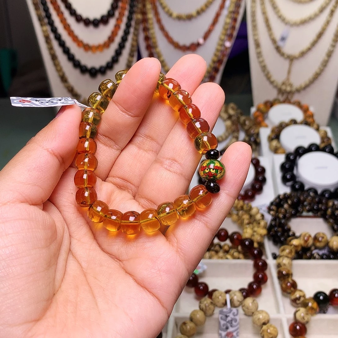 琥珀未镶嵌裸石金珀老型9-738