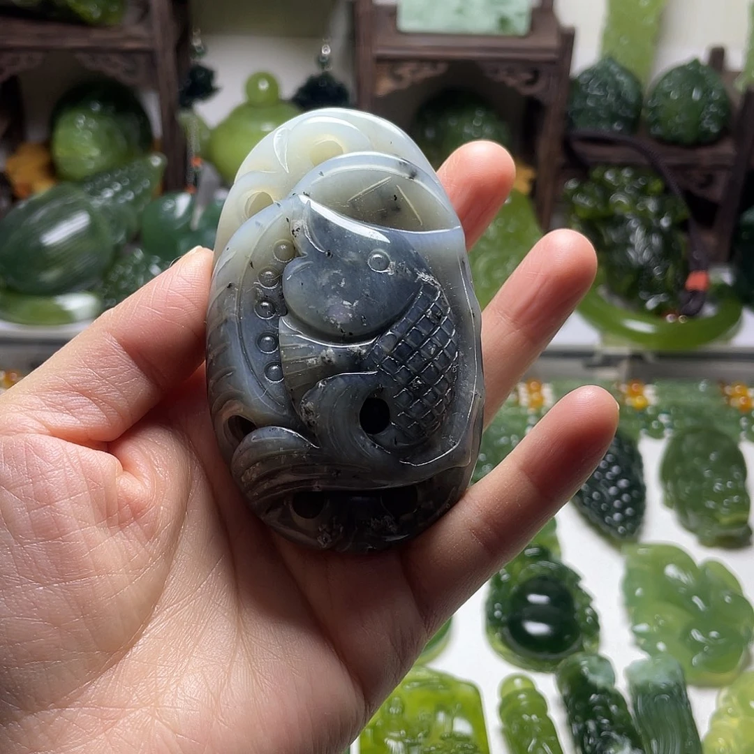 蛇纹石玉未镶嵌手把