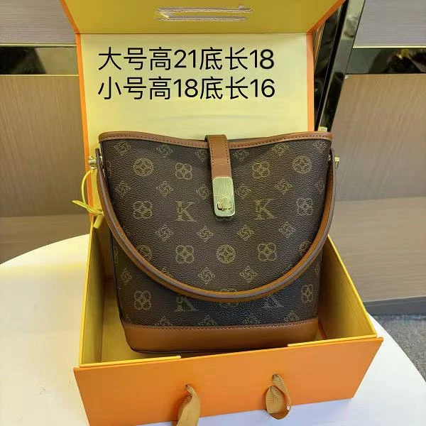 经典气质百搭水桶包高品质轻奢时尚女士单肩斜挎包小众潮流手提包