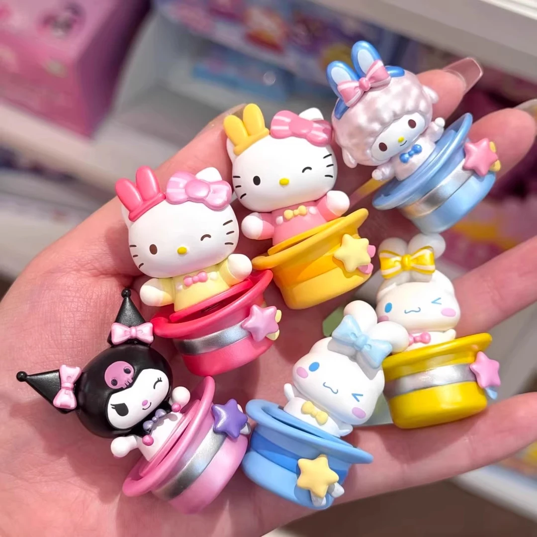 正版三丽鸥惊奇魔术帽系列萌趣豆盲袋盲盒摆件潮玩公仔女生礼物