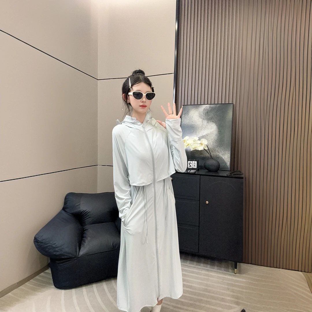 【正品自带收腰调节】长款大码防晒衣女时尚百搭防紫外线户外夏