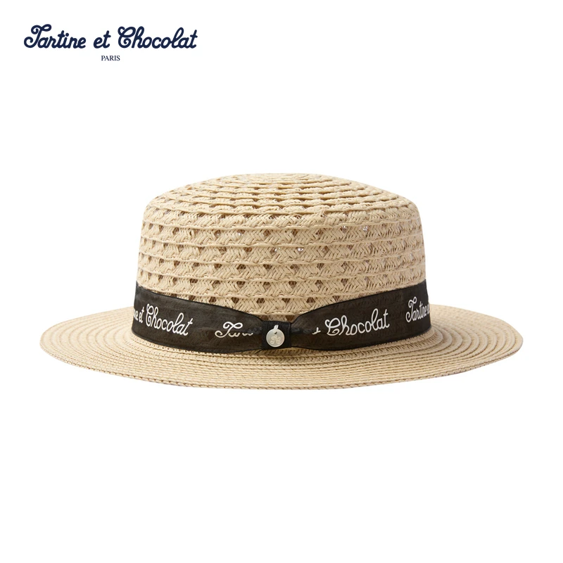 TC法国巧克力童装25夏季新款平檐遮阳帽