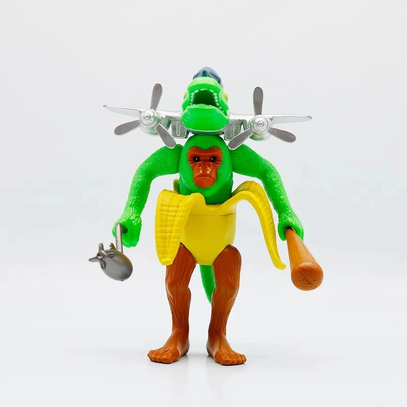 外国ai山海经香蕉猴子鳄鱼轰炸机融合怪公仔手办儿童玩具生日礼物