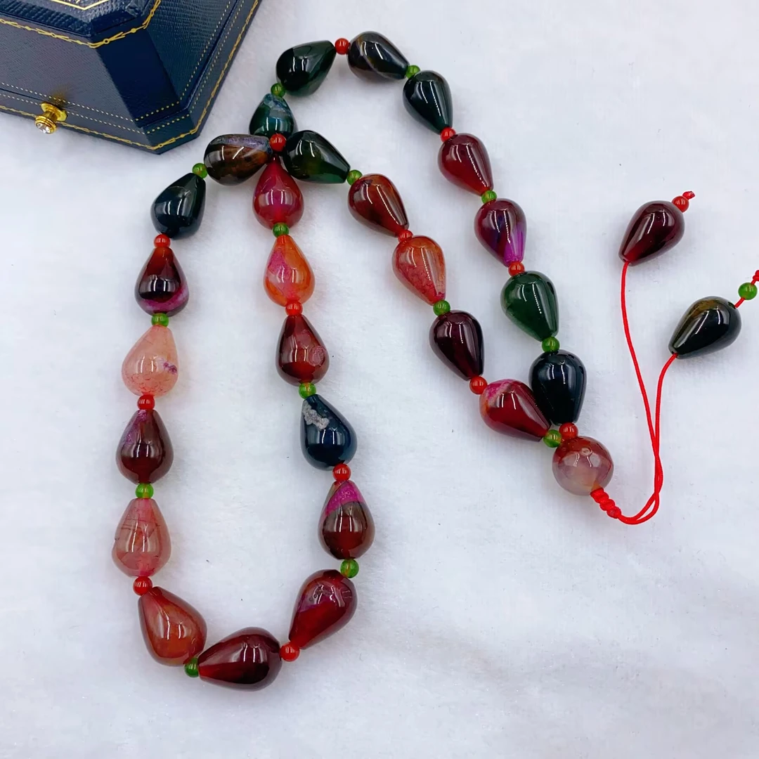 项链 2784   红色水滴款珠珠项链多样性发货