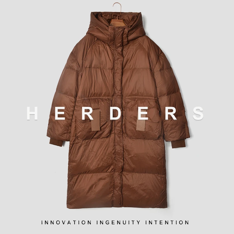 HERDERS 咖色潮流时尚羽绒服 240063