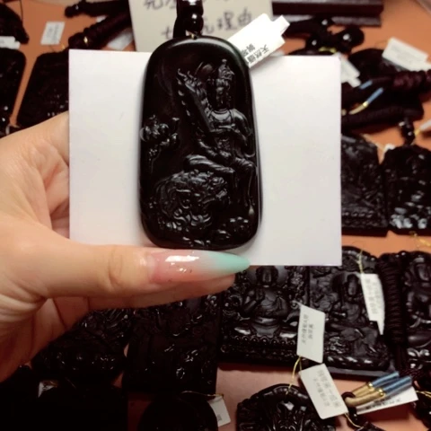 t****a天然缅甸a货钢琴黑挂件