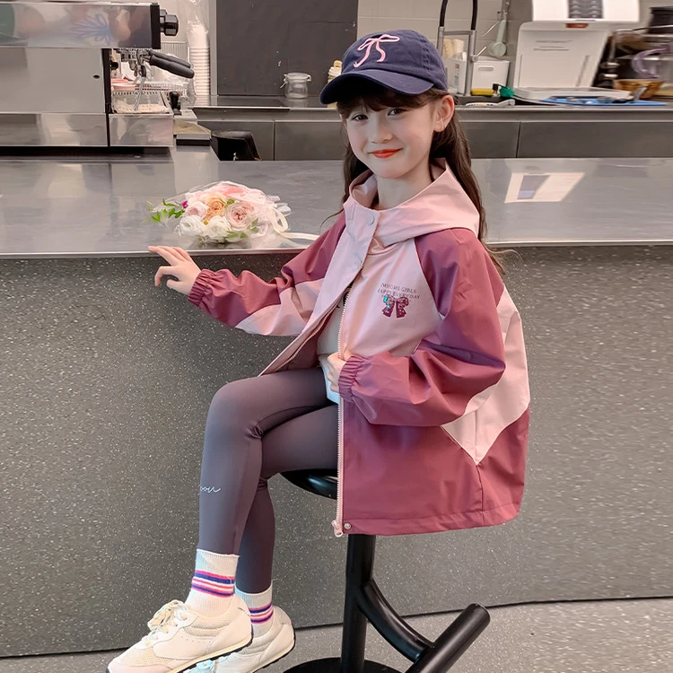 （外套）女童外套春装棒球服2025新款春款网红中大童儿童装夹克