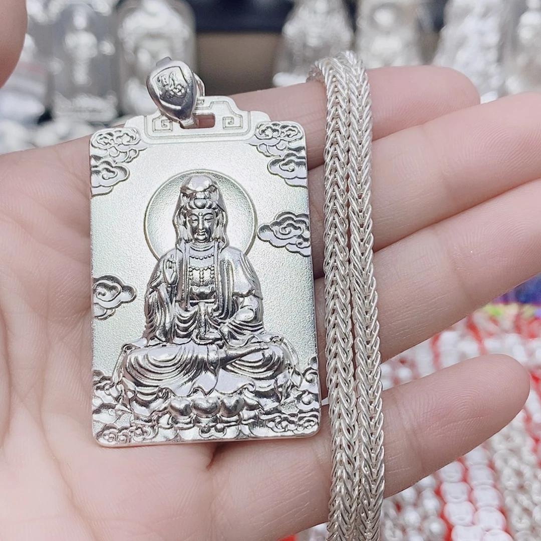 坠链均足银无观音➕狐尾65长