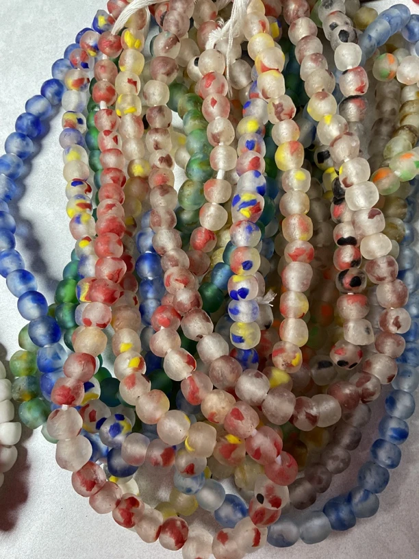 非洲老皮碎碎冰琉璃珠1条卡11mm