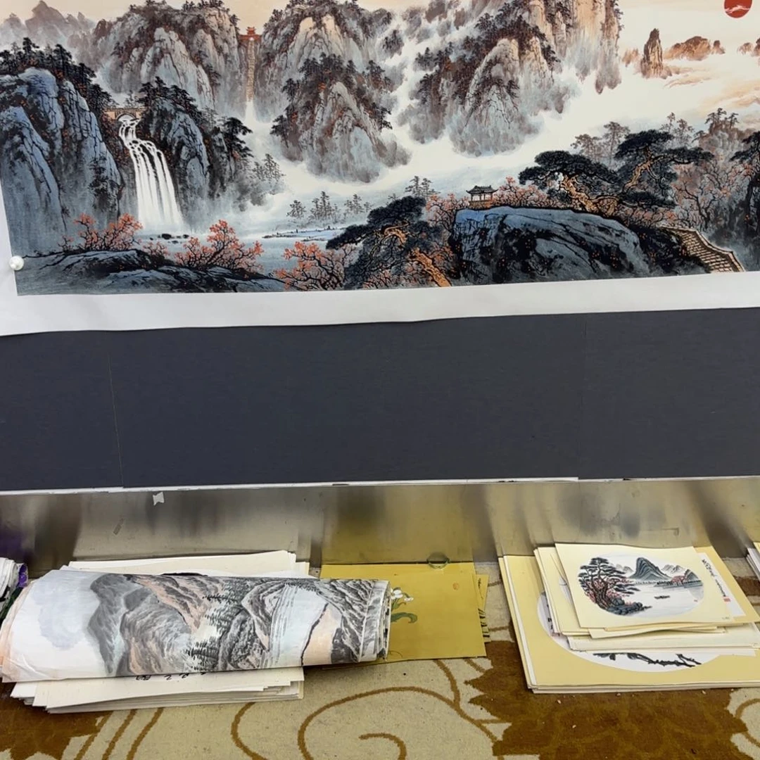 萍***廊国画崔延文小六尺童