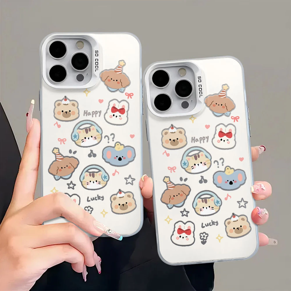 适用iPhone16手机壳头戴式耳机小猫苹果14华为oppo荣耀vivo小米15