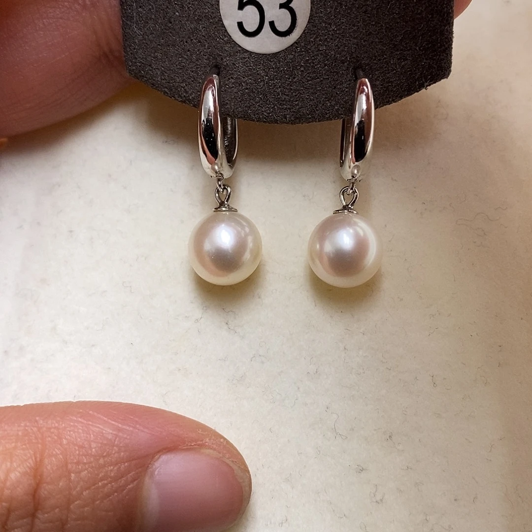 耳饰淡水珍珠银S925镶嵌