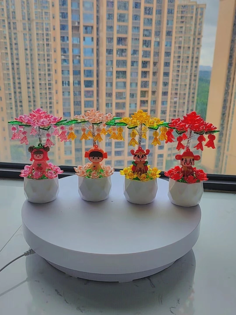 妍妍小手工六一儿童节礼物莲花仙子网红小盆栽手工高颜值手工花