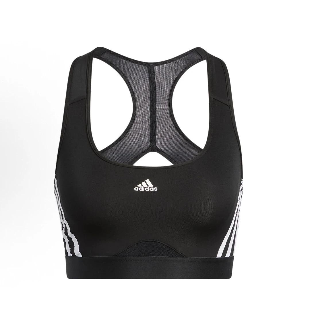 adidas Pwr Ms 3S 中强度综合训练运动内衣 女款 黑色HC7889