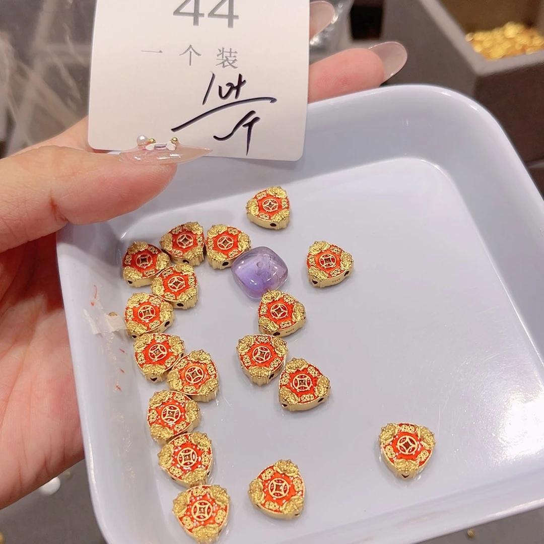 紫晶珠宝半成品银S925镀金镶嵌44