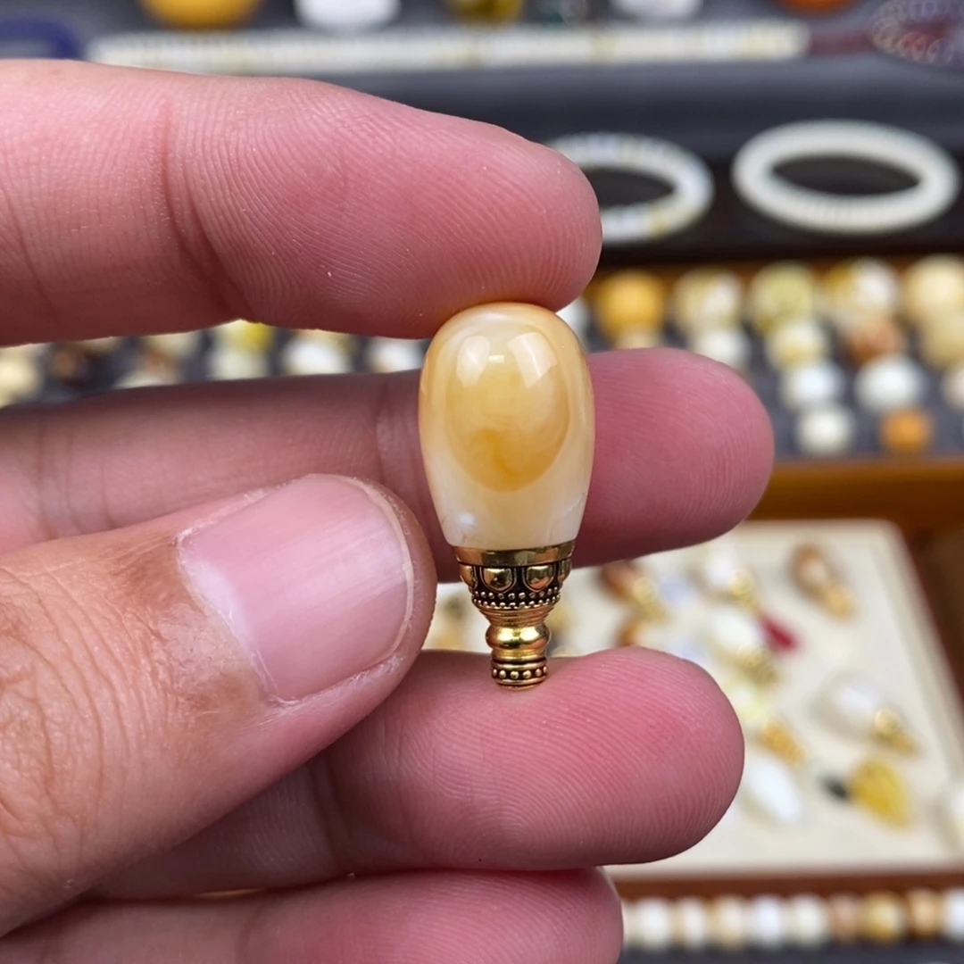 裸石蜜蜡未镶嵌配饰三通尺寸12