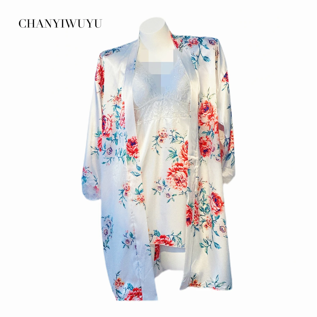 CHANYIWUYU/性感诱惑睡衣印花甜美女舒适透气系吊带薄款女士6016