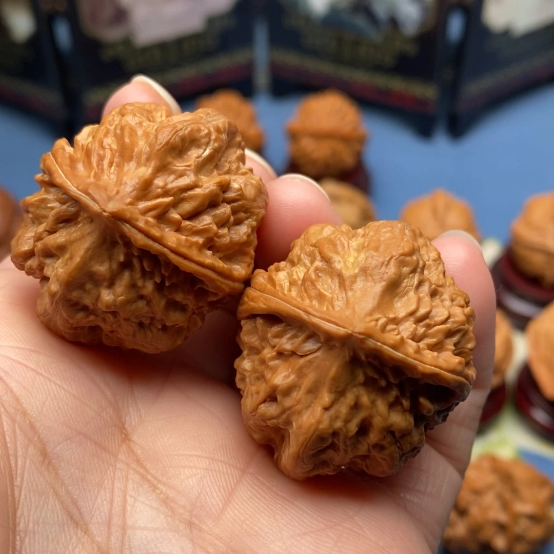 文玩核桃把件粗筋南瓜元宝