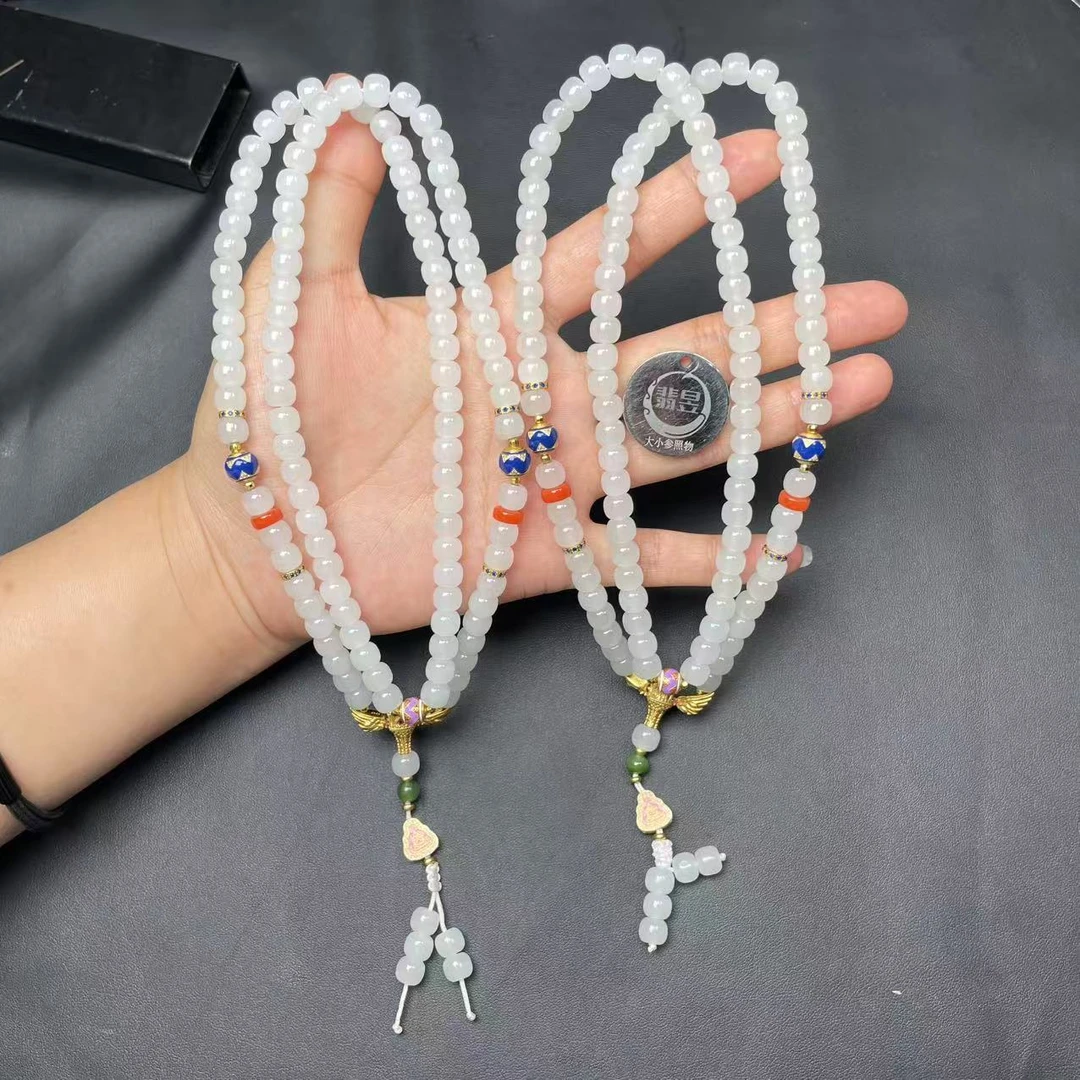 翡昱SH20-37034-610-和田玉珠链颈饰-/约6+/约108颗/多样性发其一