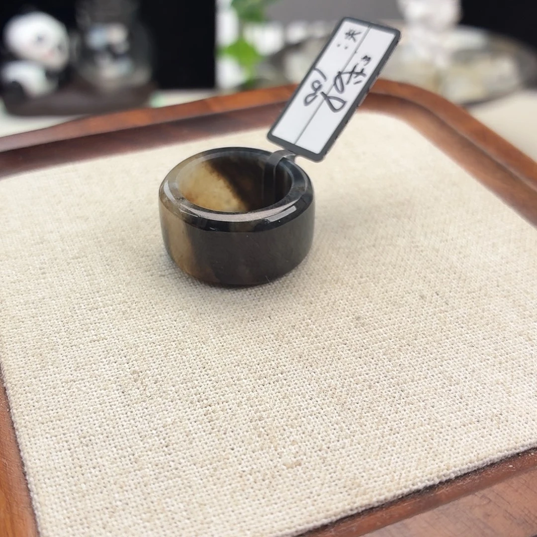 未镶嵌戒圈和田玉F29妖花圆切16.9不退换