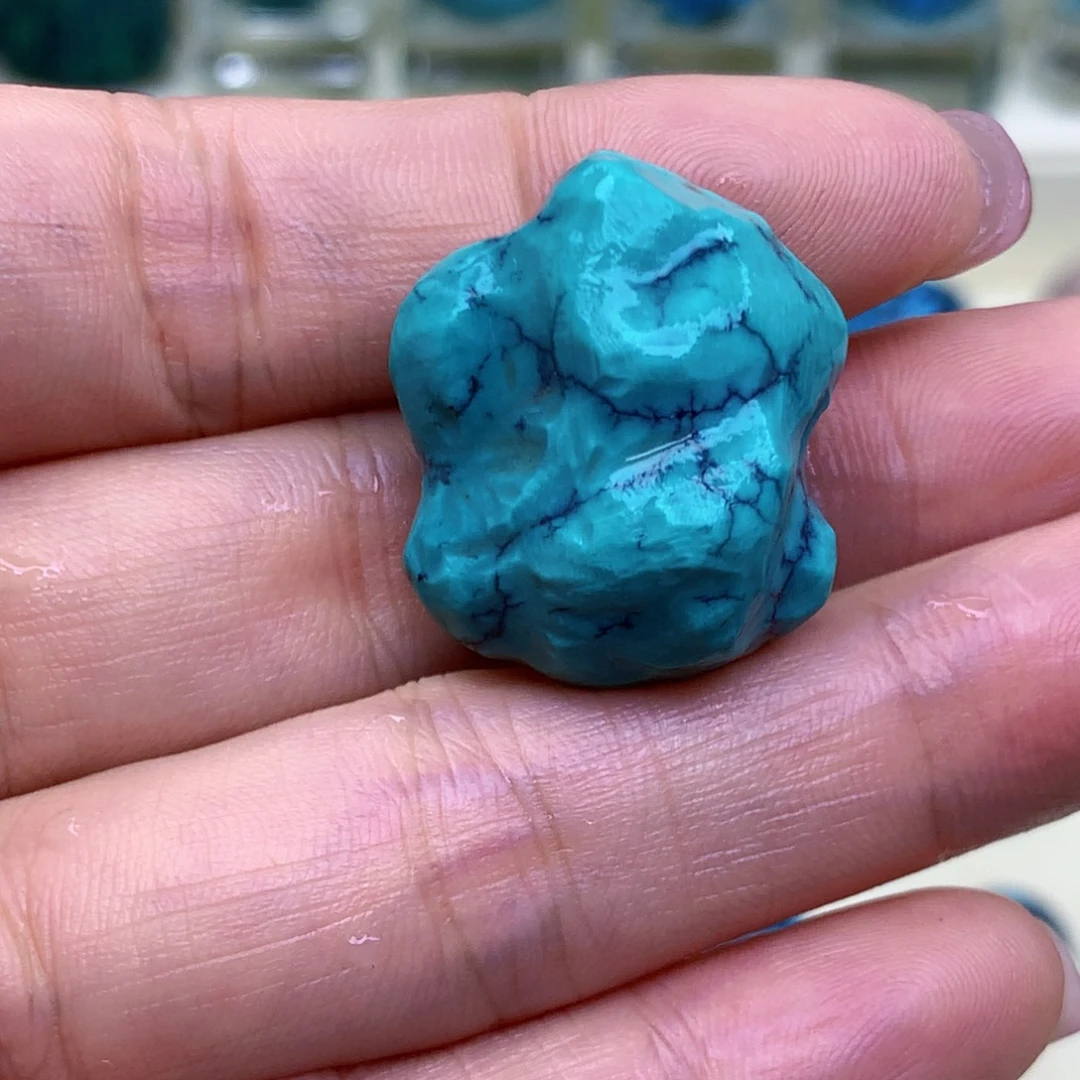 未镶嵌绿松石三彩随行