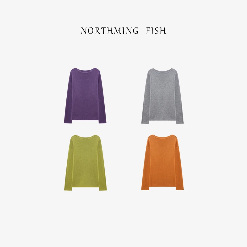 NORTHMING FISH「调色盘」100%绵羊毛 慵懒感软糯亲肤全羊毛针织衫