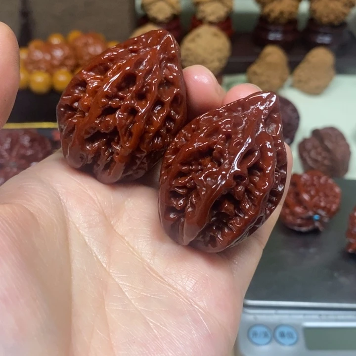 吊坠文玩核桃火焰秋子