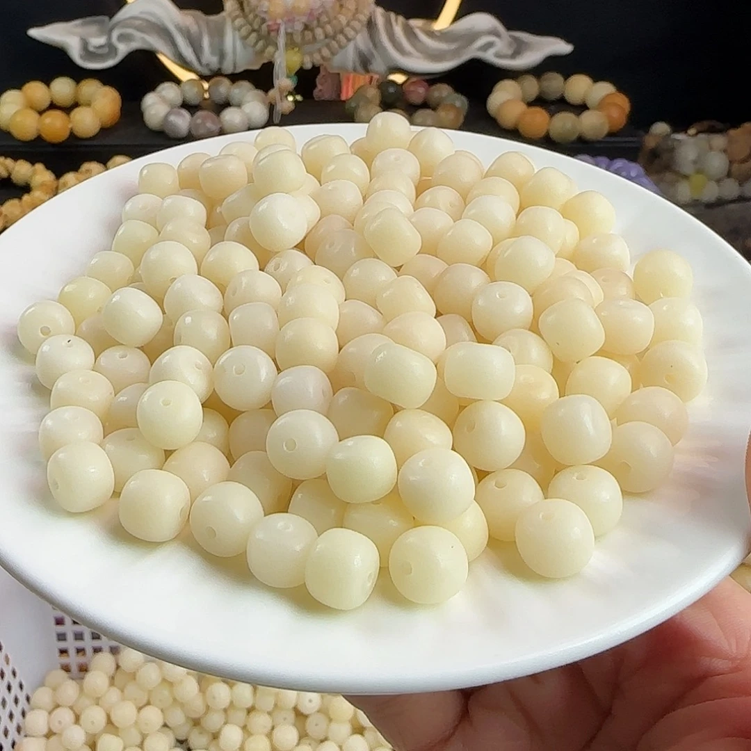 菩提根/象牙果手串卡10油王白桶500颗