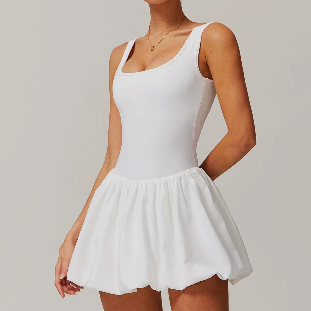 【JTG&SHOES 官方正品】裸感假两件运动洋装女防走光打底户外跑步