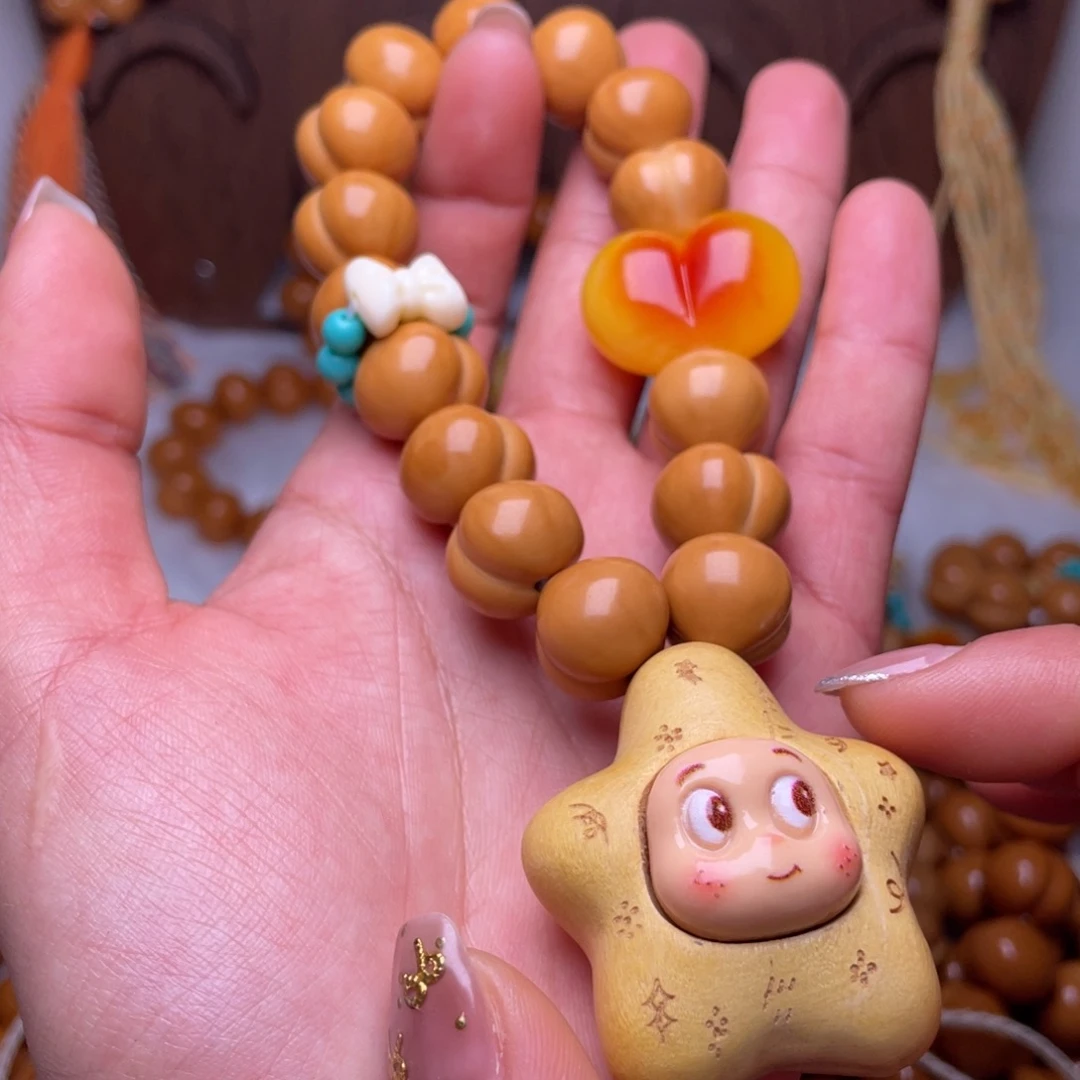 泡***菟猴头核桃吊坠15手工柯基屁桃手持