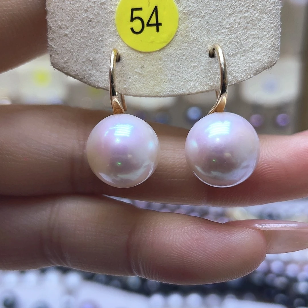 淡水珍珠耳饰银S925镶嵌