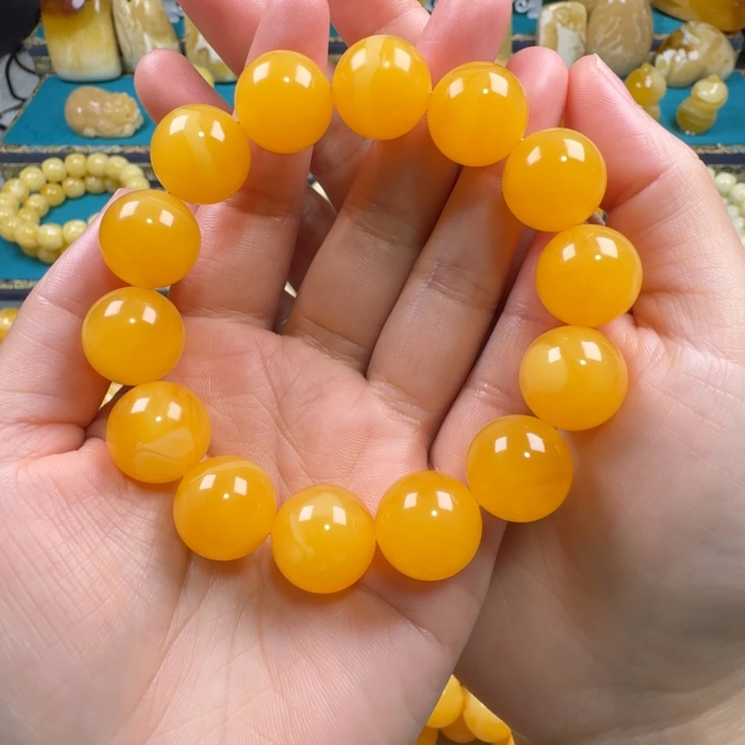 琥珀未镶嵌手链同料