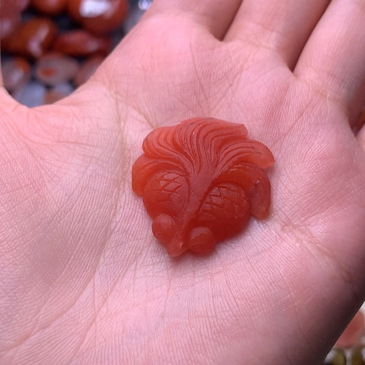 未镶嵌南红南红玛瑙金鱼3