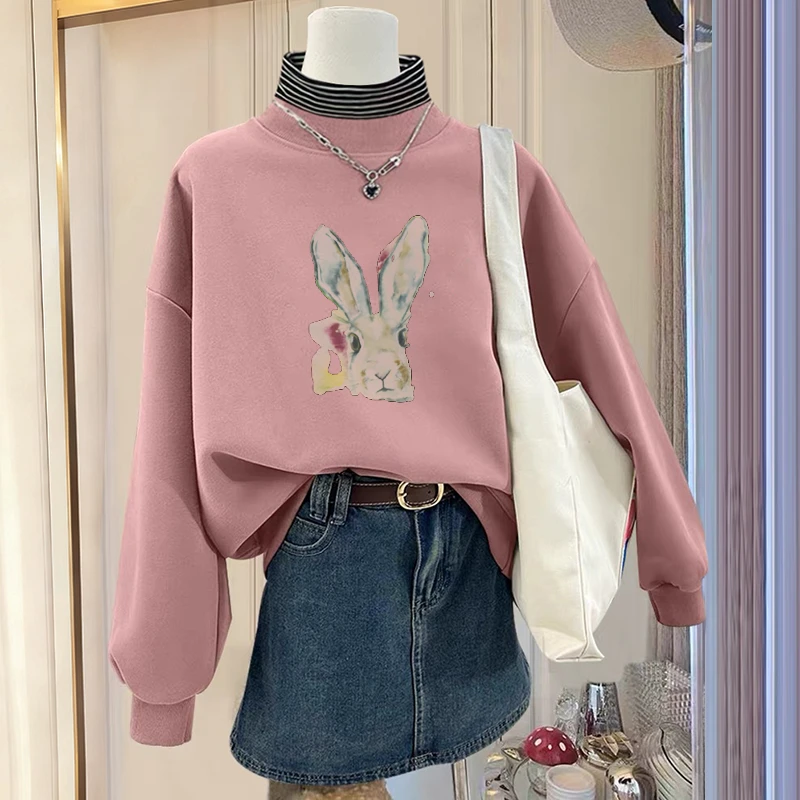 加绒加厚打底衫女秋冬新款半高领银狐绒保暖长袖T恤内搭保暖上衣