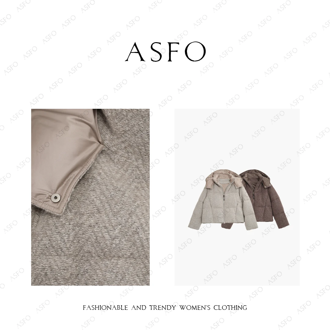 【AS热量包】 25新低调老钱羊驼毛连帽立领90鹅绒服AS25DYRF01035