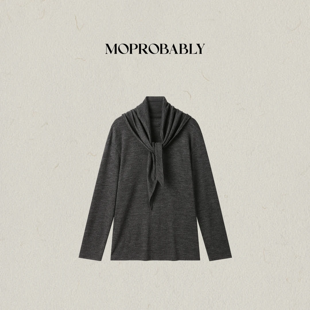 Moprobably李予诺「畅达」进口美丽诺"绵羊毛"极简风毛衣L5347060