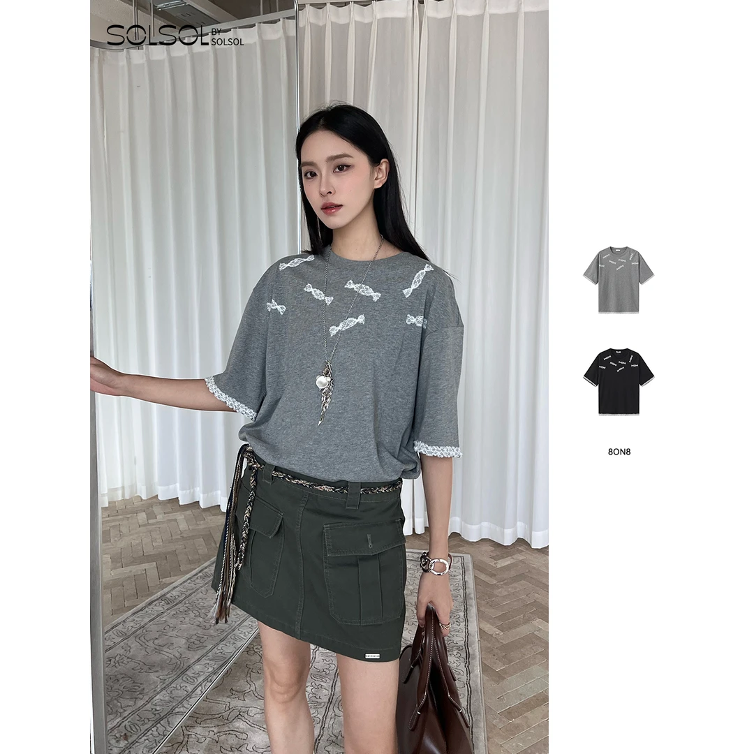 8ON8 设计师品牌 25早秋新品 蕾丝糖果T恤 SOLSOL买手店