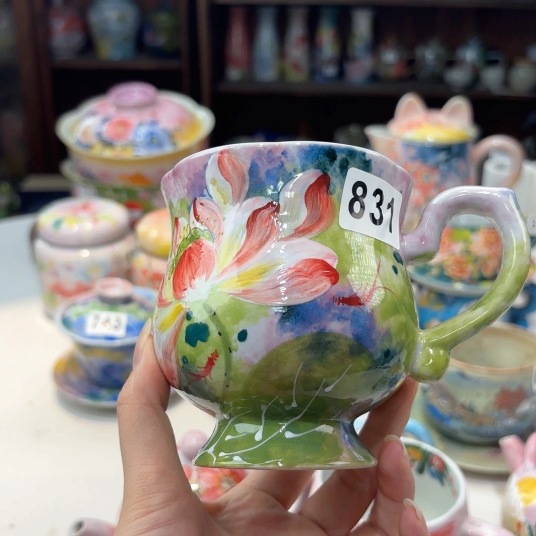 景德镇手绘高温釉下彩陶瓷茶具