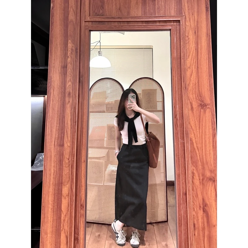 韩系辣妹修身设计感上衣气质披肩秋季慵懒风简约百搭长裤两件套潮