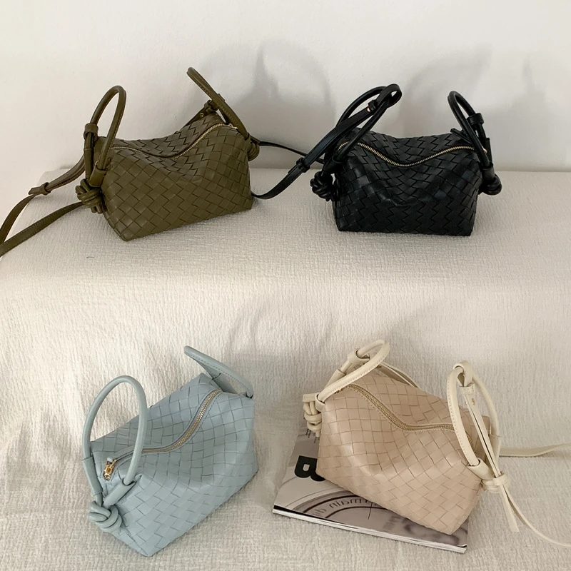 【旧邮札】休闲百搭编织小方包高级简约通勤单肩斜挎包女