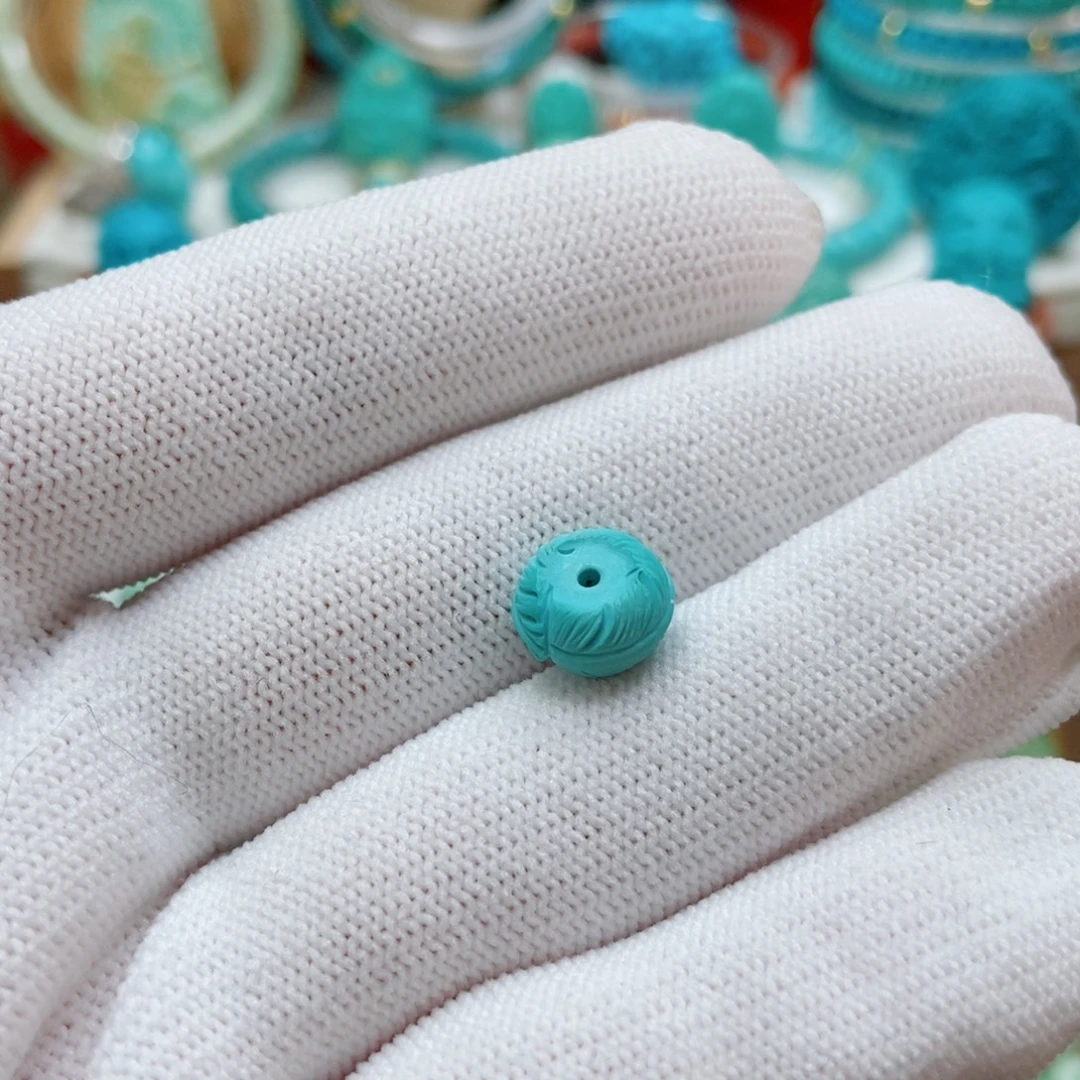 绿松石未镶嵌羽毛扣