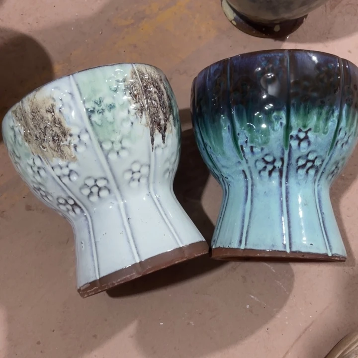 紫砂花盆口径18高度19两只正品