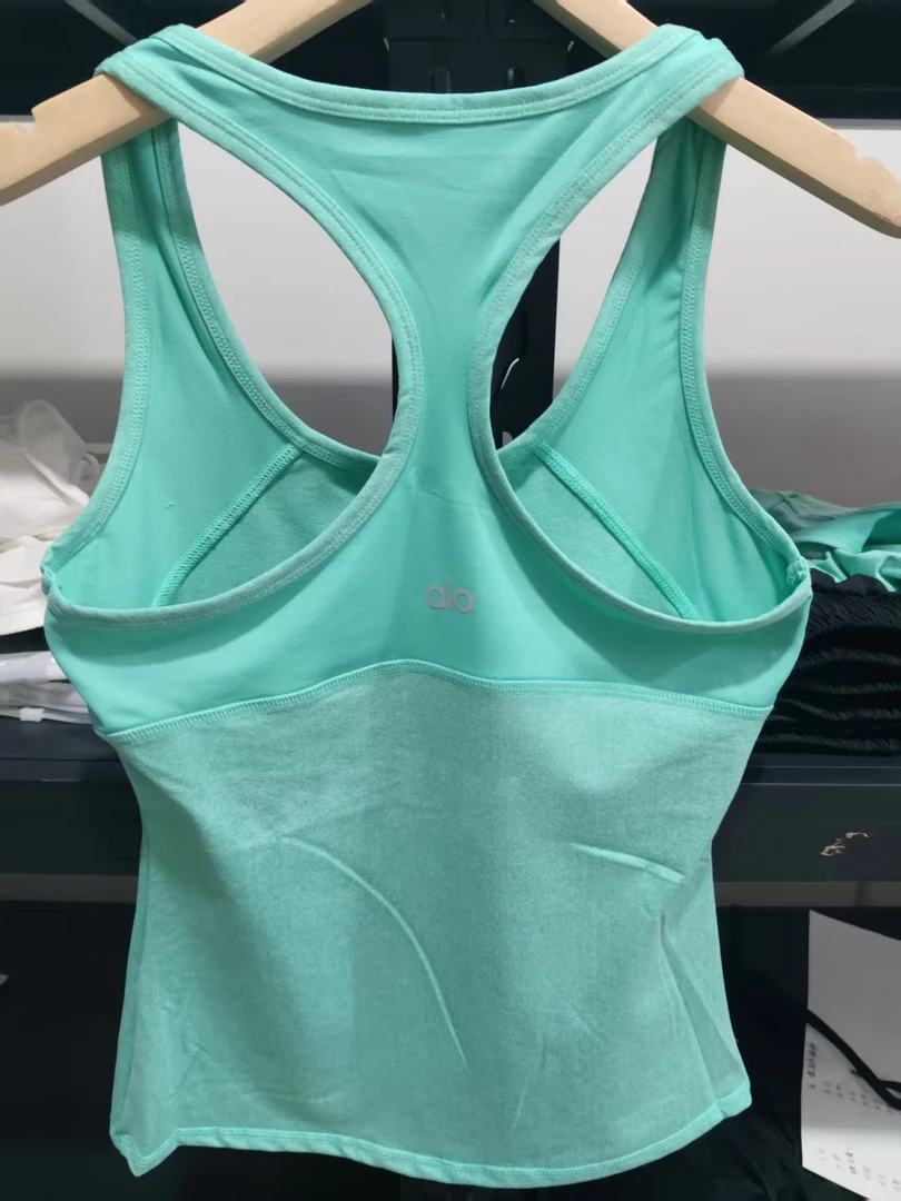 夏季美背瑜伽器械健身女一体织健身衣背心修身休闲时尚