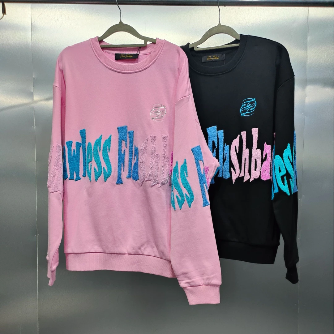 B05-21503-FBF春秋季立体彩色潮流时尚印花圆领卫衣