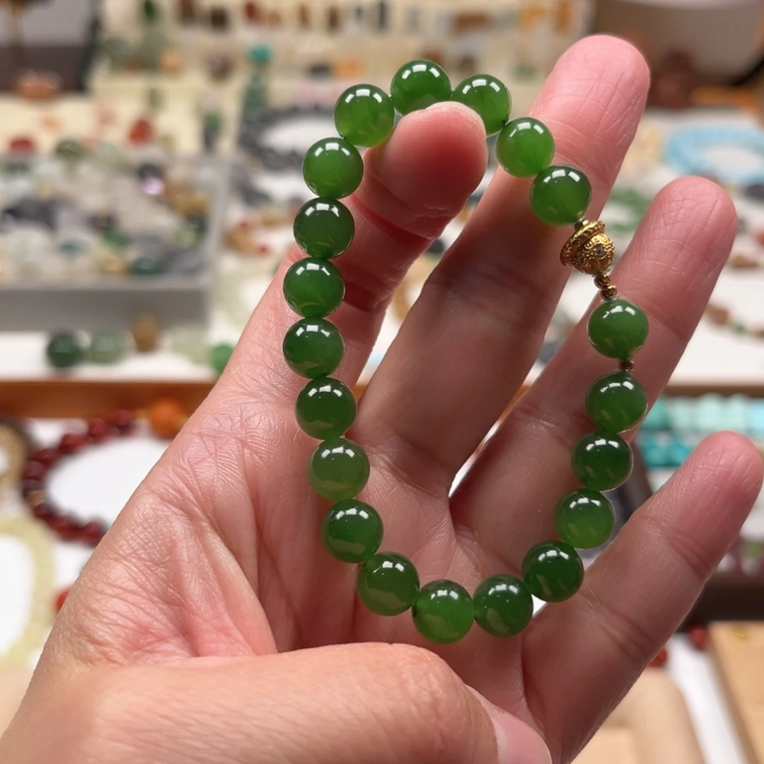 和田玉未镶嵌手链单圈手串