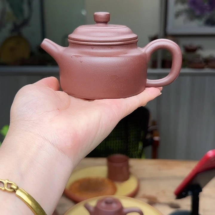 茶壶紫砂老底槽清140 c c全手工制作